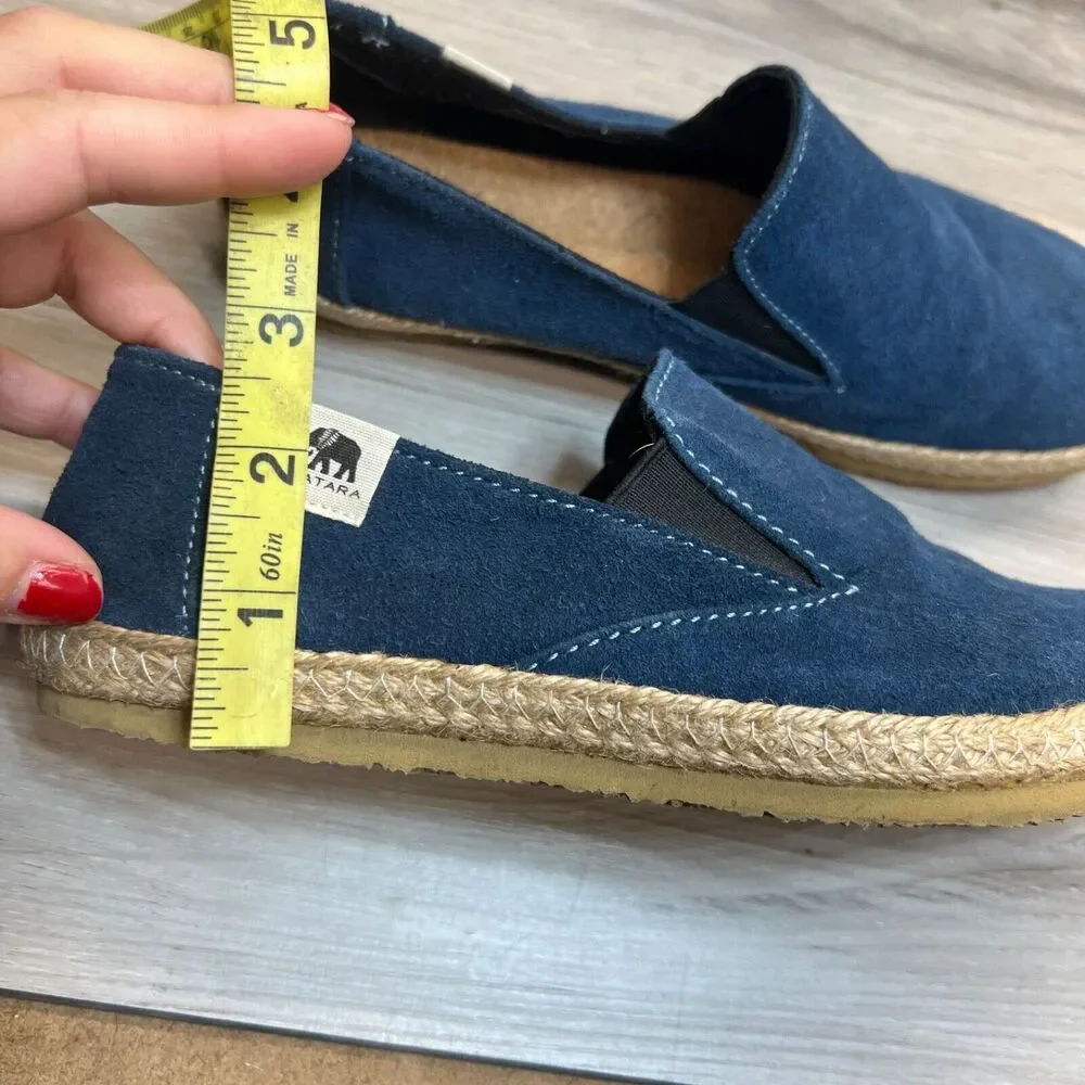Patara Womens Slip On Blue Leather Suede Espadrilles Loafers Size 7 EU 38 - Picture 10 of 11